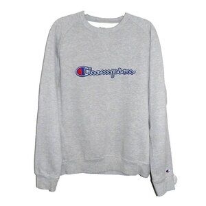 CHAMPION gray medium weight sweatshirt 50% cotton 50% polyester men's size XL
